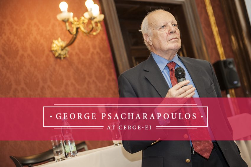 Psacharopoulos-Lecture-Photo